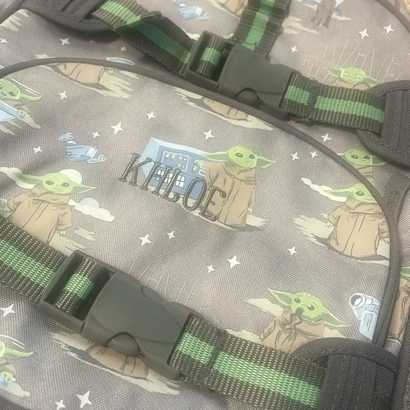 New! Pottery Barn Kids Large Mackenzie Backpack in Baby Yoda Grogu Mandolorian - Picture 7 of 7